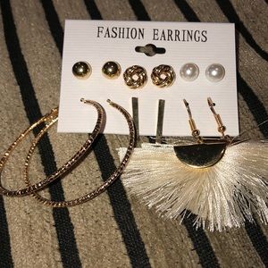Fashion Earrings Set of 6